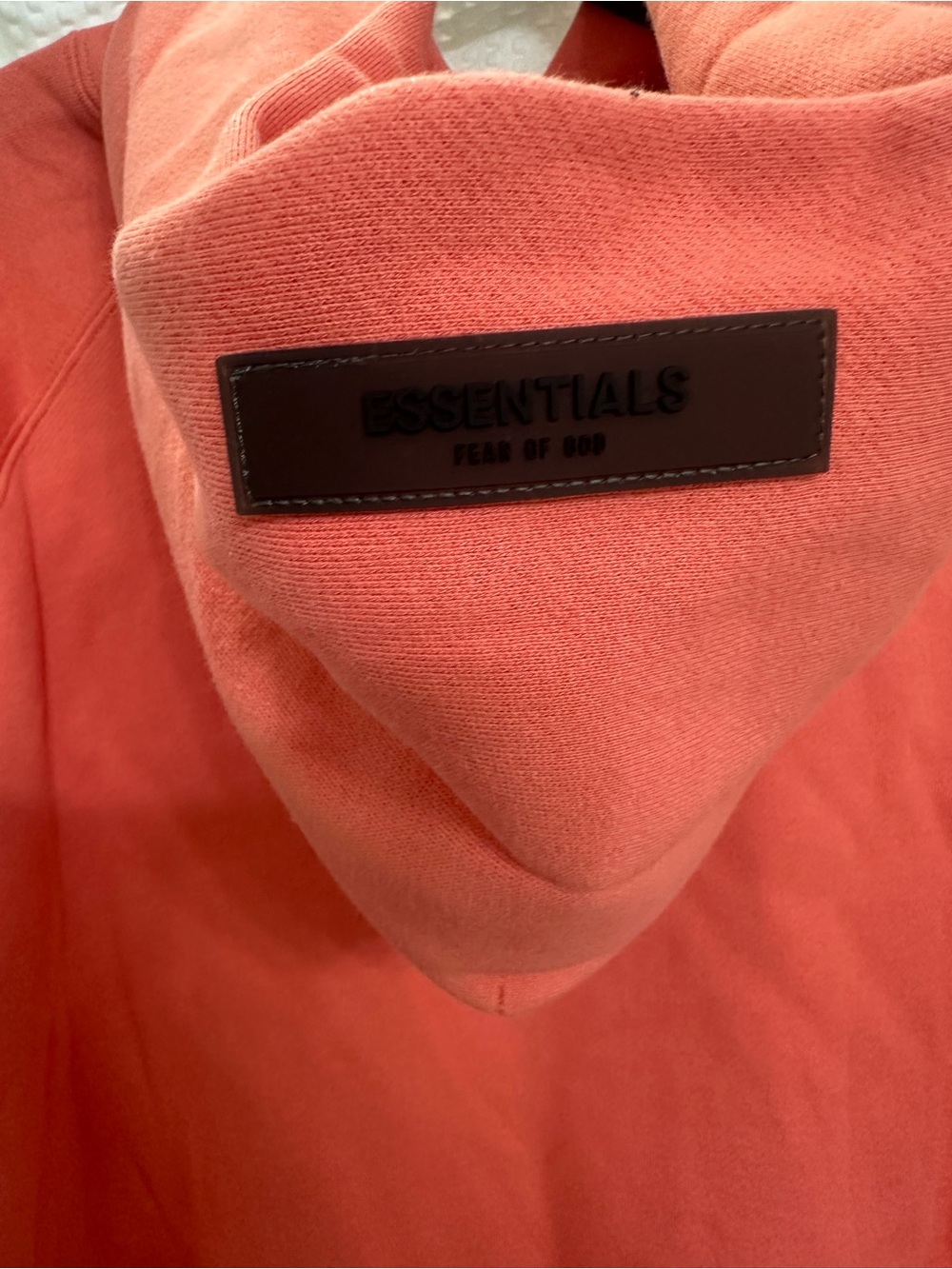 Essentials Coral Fear of God Crewneck Hoodie - Picture 4 of 6